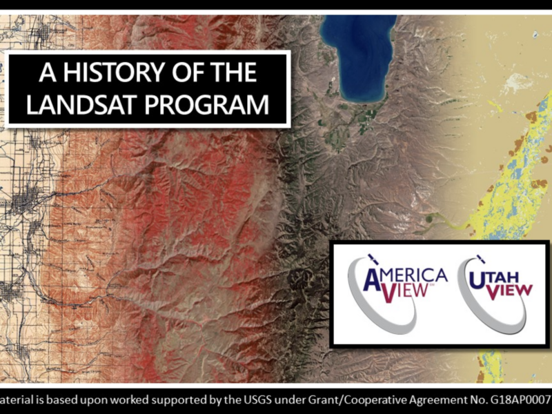 screenshot of utahview's a history of the landsat program story map