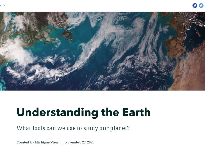 screenshot of michiganview understanding the earth site